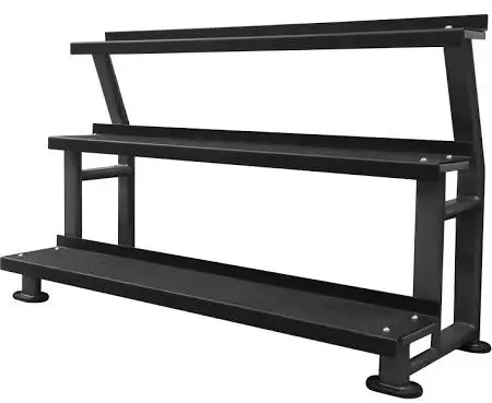 Fitness commercial gym bodybuilding equipment 3 layer kettlebell storage rack