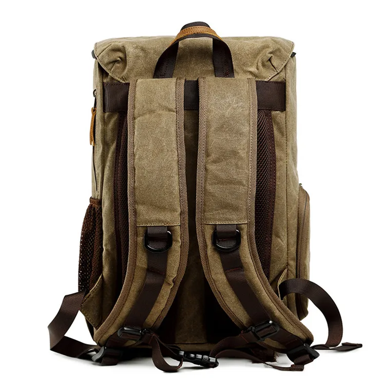 Large Capacity  Canvas Camera Backpack Bag Rucksack Knapsack
