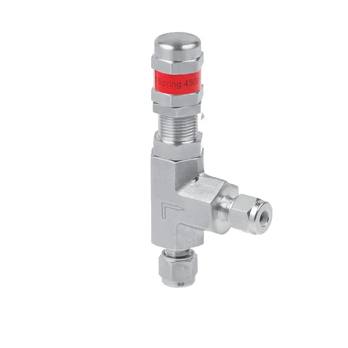 Stainless steel pressure relief valve for compressed natural gas