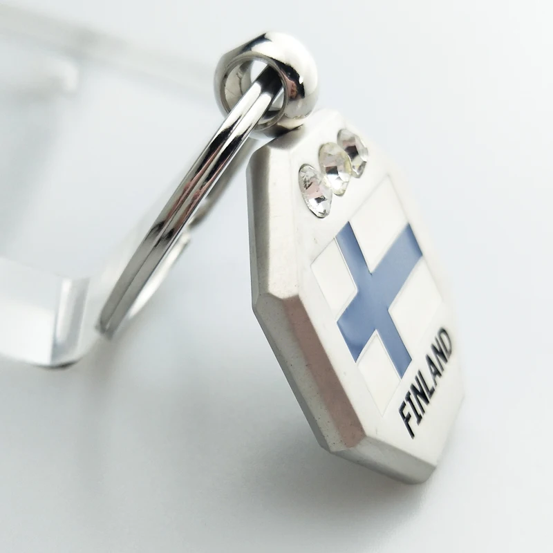 Custom finland souvenir keychain for promotional gifts