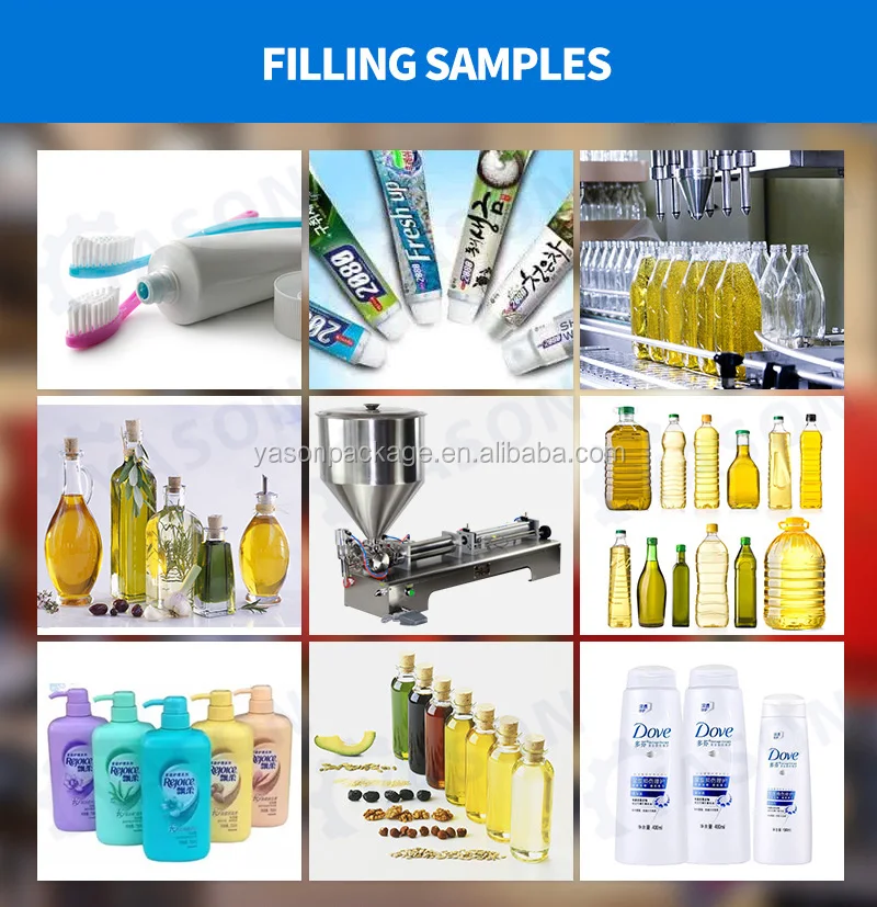 YASON YTK-G1WG1000ML Wholesale Semi Automatic Carbonated Beverage Filler 5 Gallon Water Donut paste cream Filling Machine