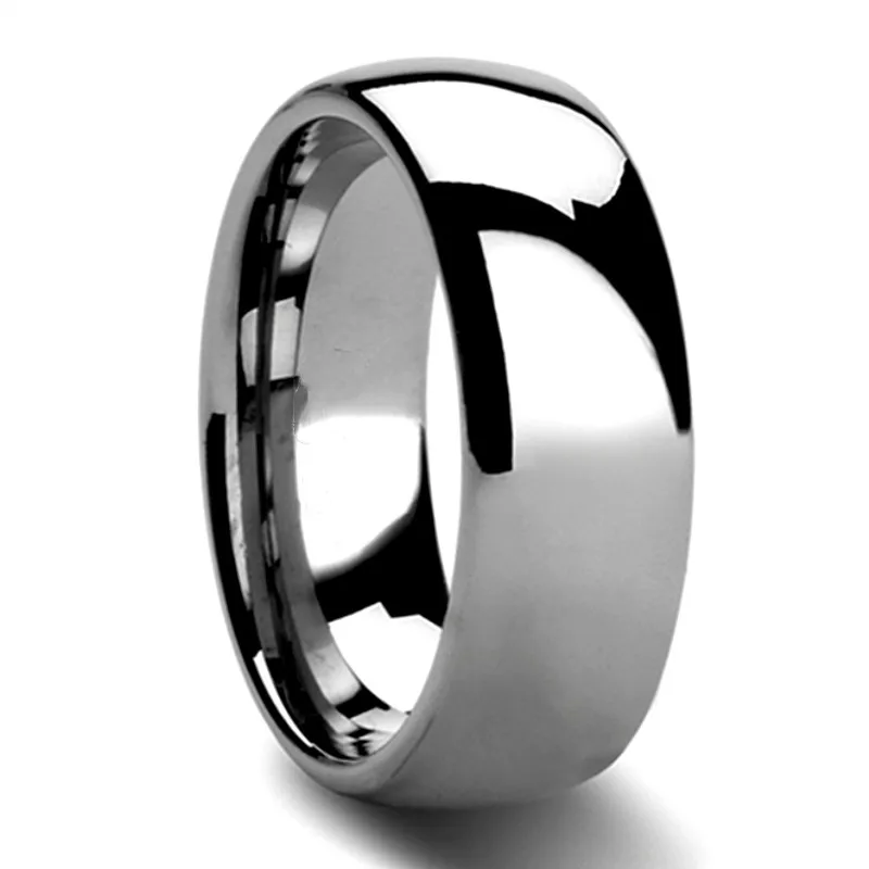 
Unisex Classic 2mm 4mm 6mm 8mm 12mm Domed Steel Plain Tungsten Carbide Ring for Men Women 