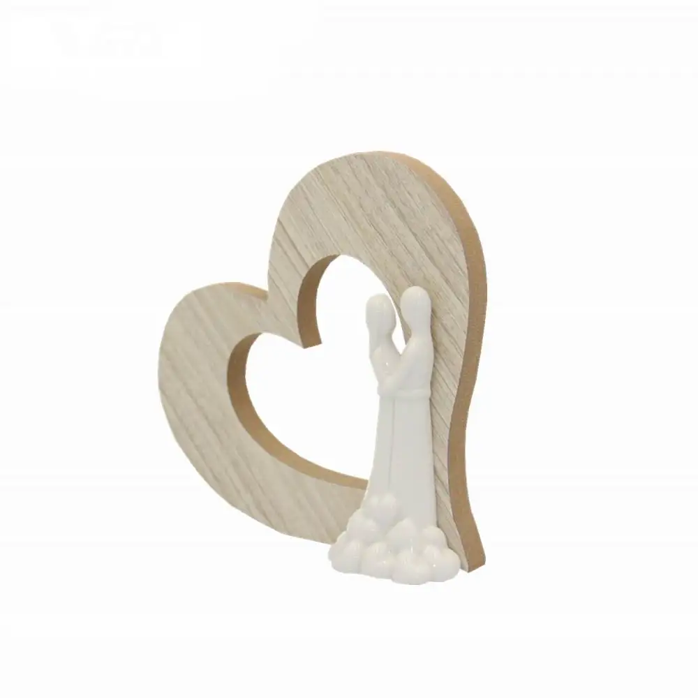 Ceramic home decoration porcelain Anniversary gift MDF twin women heart vivid gifts wedding gift