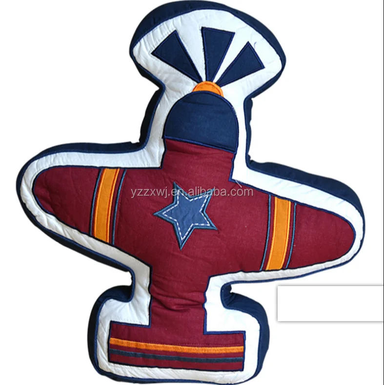 free sample car shape airplane shape pillow for children car pillow for kid 100% cotton cushion for kids