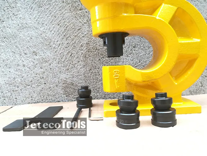 CH-60 hydraulic hole puncher portable hydraulic hole punch tool for hole punching in copper busbar steel stainless, Jeteco Tools