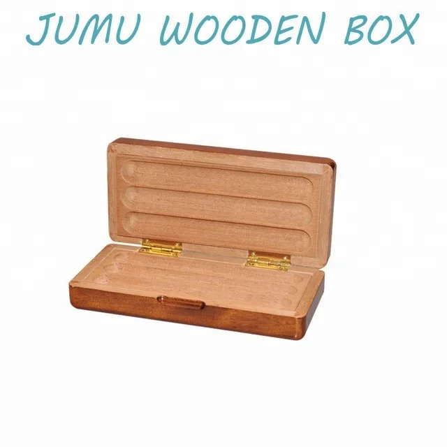 hot sale luxury small cedar wood cigar box for 3 cigars