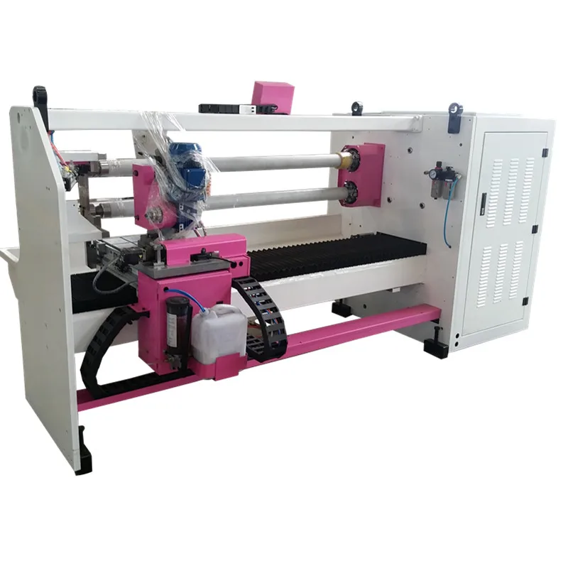 Double shafts bopp tape roll cutting machine/adhesive paper tape cutting machine