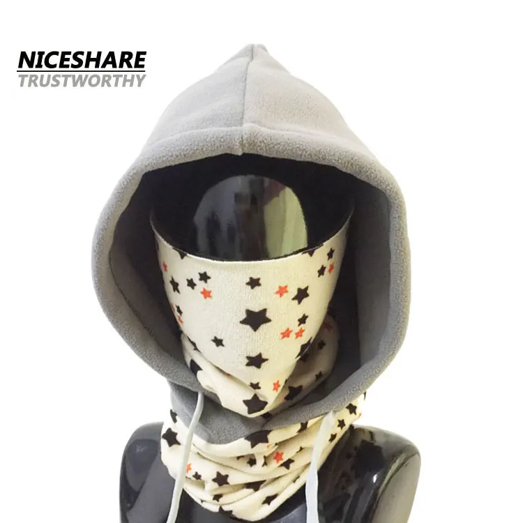 wholesale sport camouflage colorful light gray fleece winter balaclava