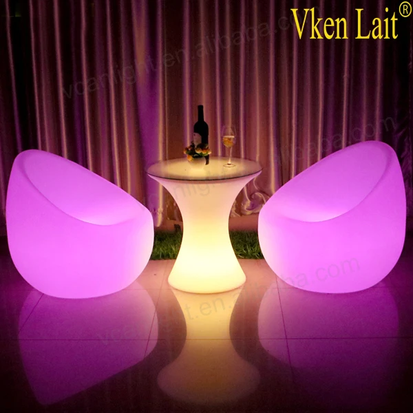 Beautiful Led glow night club sofa bed furniture nice white event couch sofa