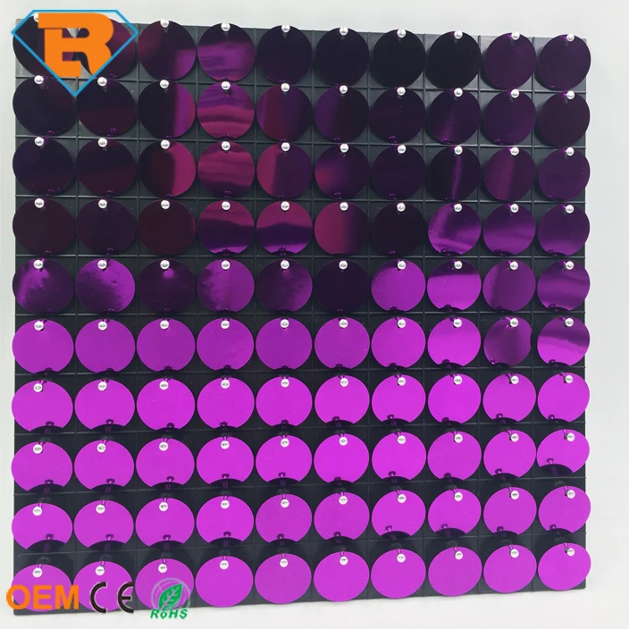 Цветная яркая фиолетовая Мерцающая панель с блестками для помещений