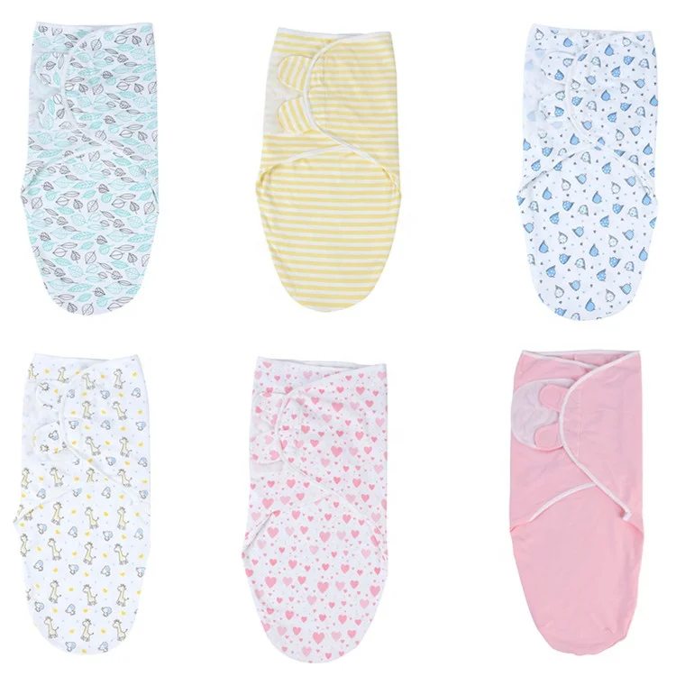 100% cotton super soft unisex Adjustable Infant Wrap baby swaddle blanket