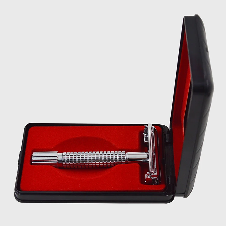 DE Butterfly Safety Razor for Men & Women Personal Care | Black Stainless Steel Butterfly Twist to Open Razor | Perfect shave