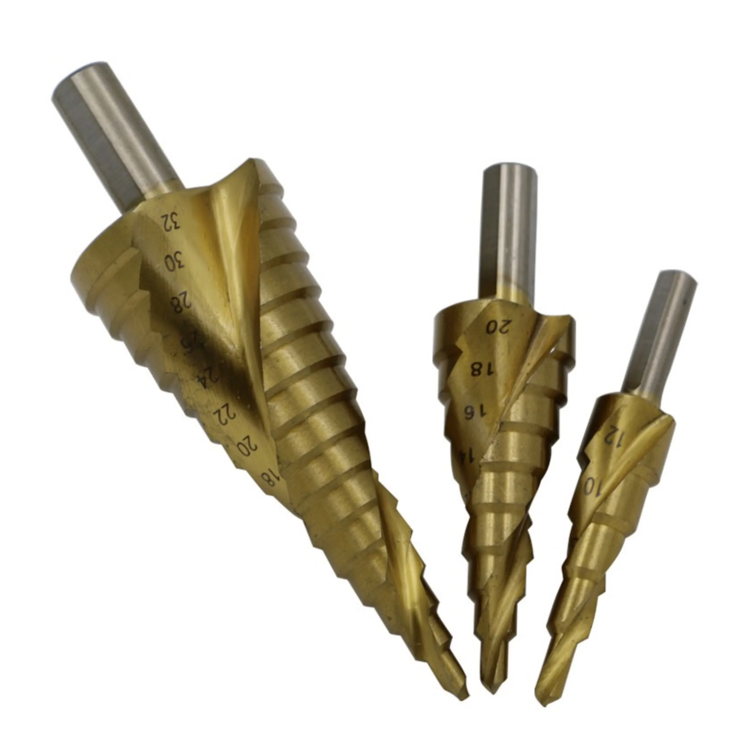 Набор из 3 шт. Hss 4-32/4-20/4-12 мм ступенчатое сверло с прямым шестигранным/треугольным хвостовиком