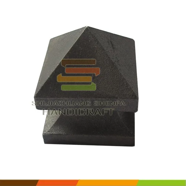 Pretty Elegant Black Metal Cast Iron Steel Ornament Stud Fence Gate Decor Caps Hot Sale American Design China Factory