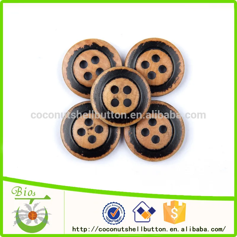 4 отверстия на заказ деревянный кнопка продукты в старинные тип