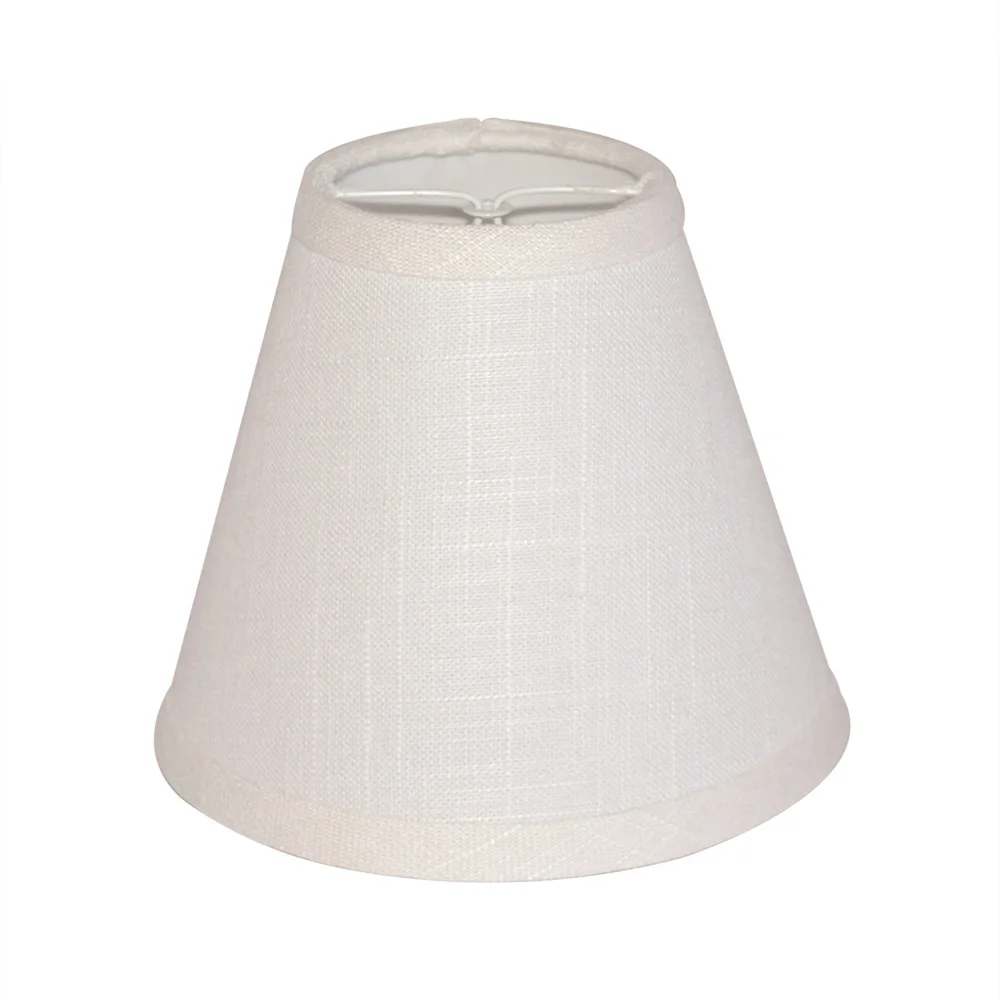 
Promotion cheap bell cone white clip-on fitter hardback wall chandelier fabric lamp shade 