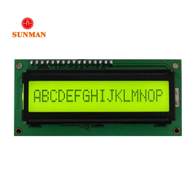 16x1 1x16 1601 lcd character display screen module with module size 80*36mm