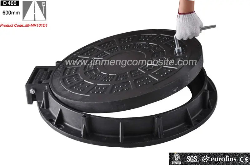 Corrosion Resistence Composite Manhhole Cover / EN124 EN124 Manhole Cover with Hinge & Lock