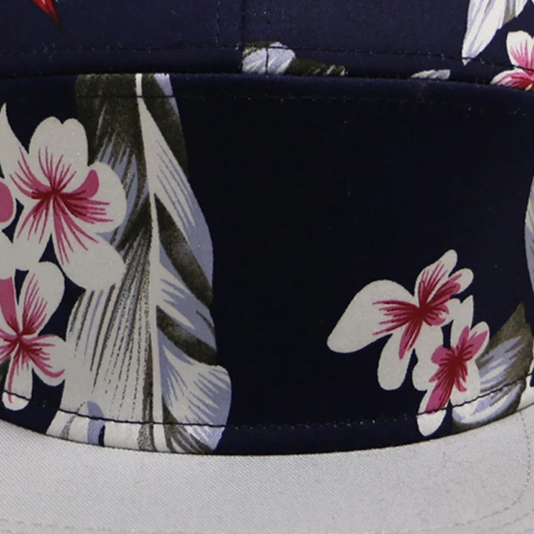Flower hat five panel hat custom your pattern 5 panel cap