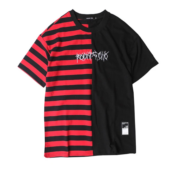 2022 Wholesale High Quality custom print latest T shirt designs men striped t-shirt