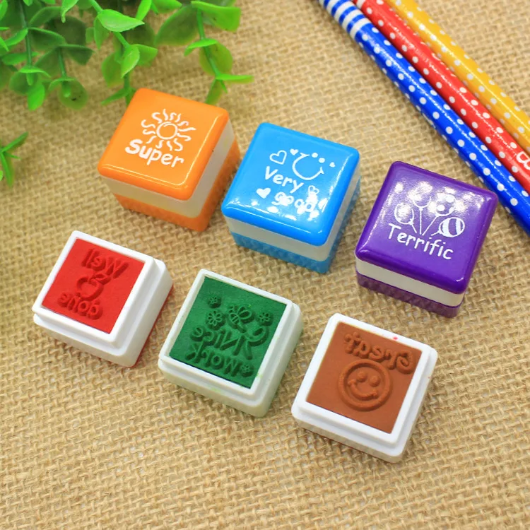 2019 Teacher self inking stamp square Cartoon motivation self inking funny teacher stamps
