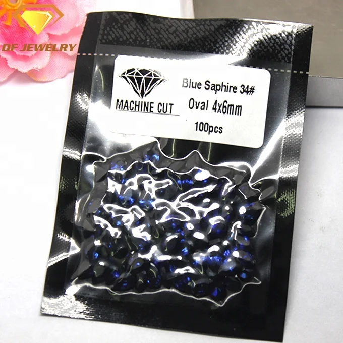 Synthetic Corundum Oval Shape 34# Blue Sapphire Stone