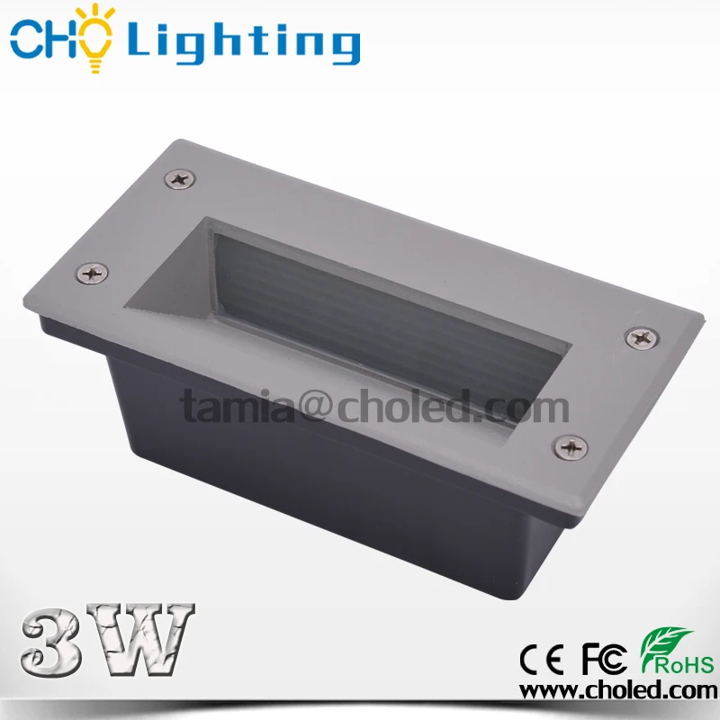 12v/220v outdoor IP65 aluminium led flood lights 3x1w led high power stair step wall light