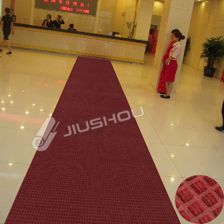 Machine Made Diamond Needle Felt Red Church Stage Carpet