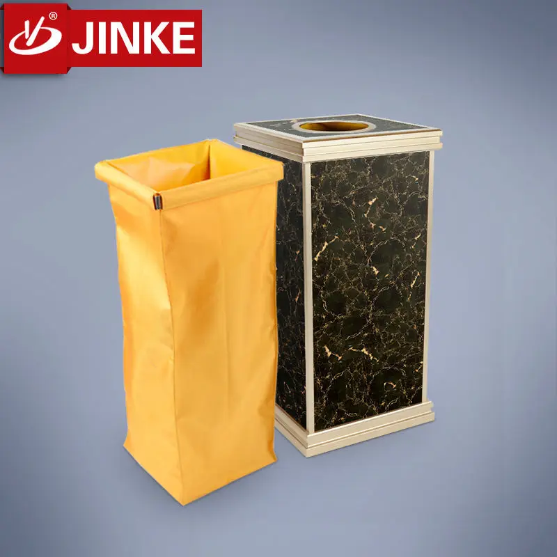 40L Marble Stone Trash Can Home Decor Wastebasket Outdoor Decor For Hotel