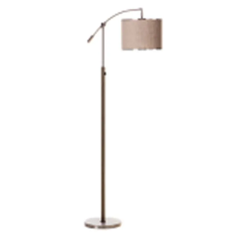 UL CE hot traditional hotel guest room project and home lamp nickel Finish linen lampshade Floor Light