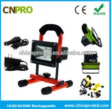 Высокое качество наружного использования 10 Вт перезаряжаемый светодиодный прожектор AC100-240V 2 года гарантии