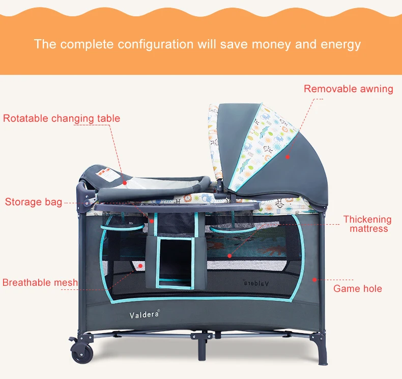 Многофункциональная детская кроватка легко складывается портативная детская колыбель с Заводской ценой детская кровать