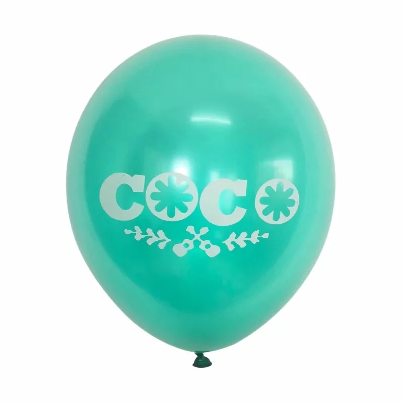 10 inch cartoon COCO letter latex balloon red green orange yellow blue latex balloons for kids party decoration supplie