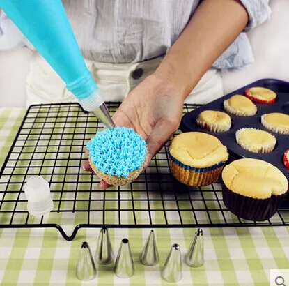 Square Stainless Steel Baking Tray Non-Stick Large Oven Use Decorating Pizza Bread Biscuits Cookies Cake Wire Cooling Rack