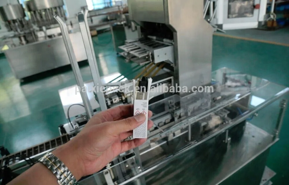 
China supplier automatic cardboard boxing machine connected with eliquid filling machine line in factory price 