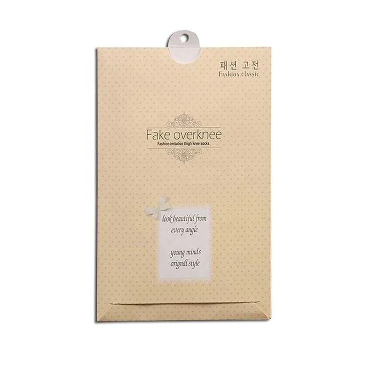 pantyhose packaging box stockingsbox customized with hanging hole and die cut window