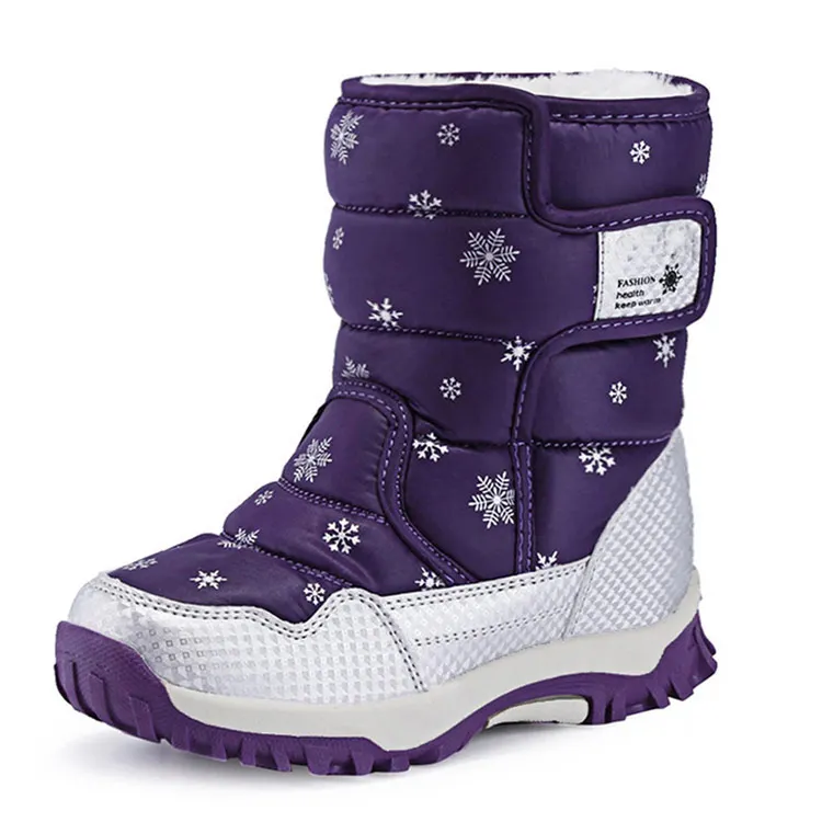 Нескользящие зимние уличные ботинки, детские зимние ботинки для девочек