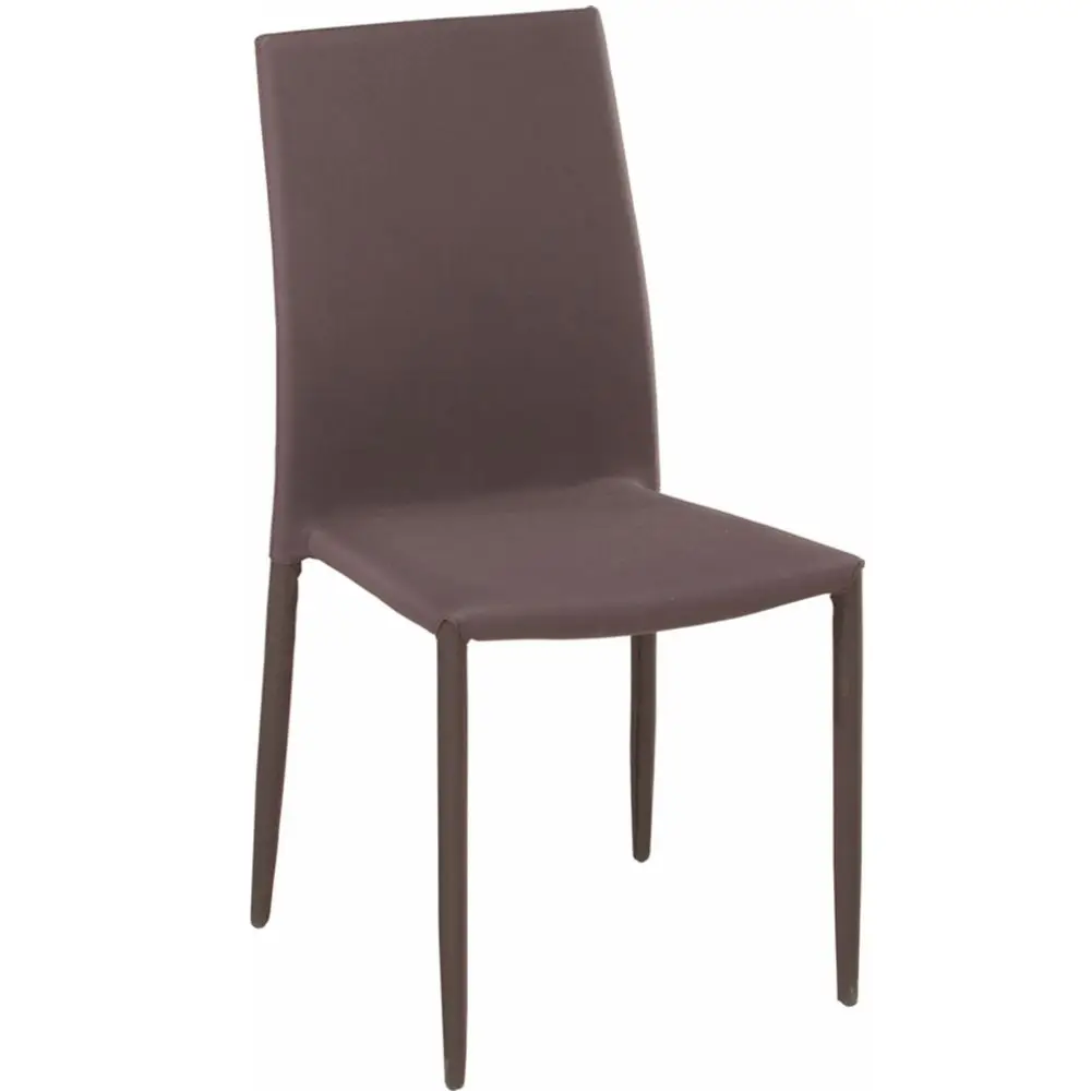 Modern Metal Leather Stacking Chairs for Restaurant DC7003