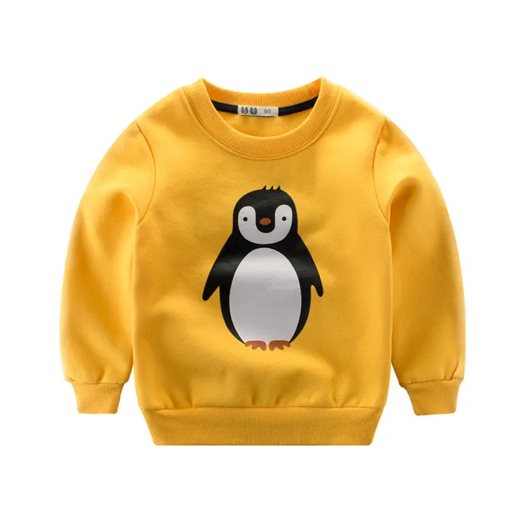 New Design Cotton Children Boys Sweatshirts Cute Cartoon Animal Kids Hoodies Sweater