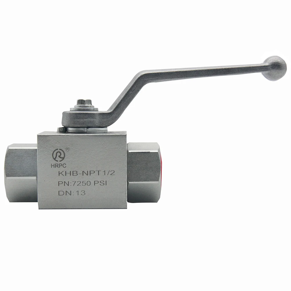 1/2 Inch Npt DN13 2 Way High Pressure Ball Valve 7500PSI Black Oil OEM Standard Steam Hot Oil Stainless Ball Valve Hydraulic