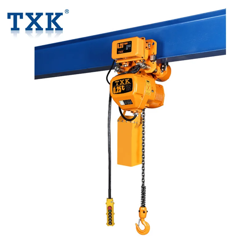 TXK 250KG Motorized Single Girder Electric Trolley Chain Hoist