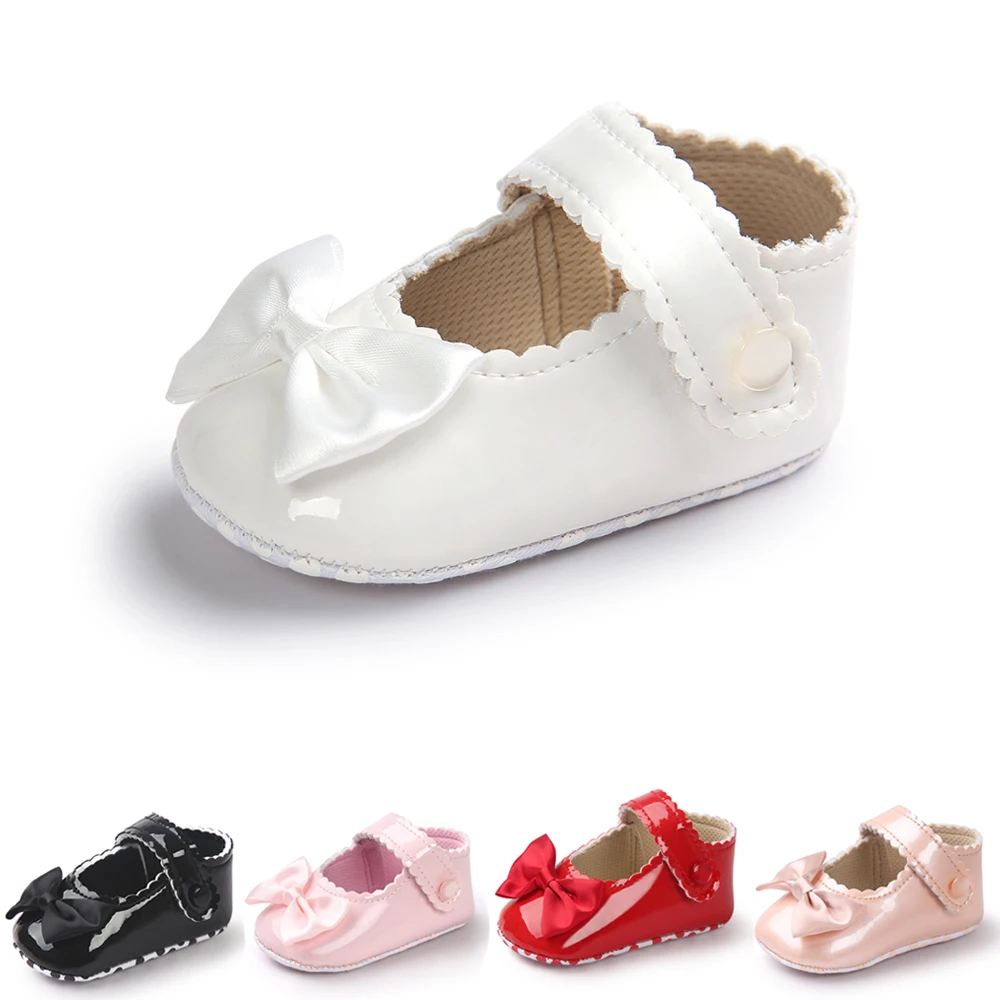 New Cute White Color Genuine Leather Baby First Walker Girl Shoes