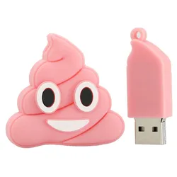 Cheap Funny Flash Drive Shit Shape Cute Memory Sticks for Christmas Gifts PVC pendrive 16gb 32gb Poo Shape cle usb 2.0