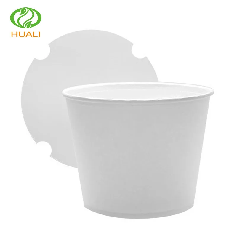 
Disposable custom popcorn chicken paper bucket with lid for movie theatre 