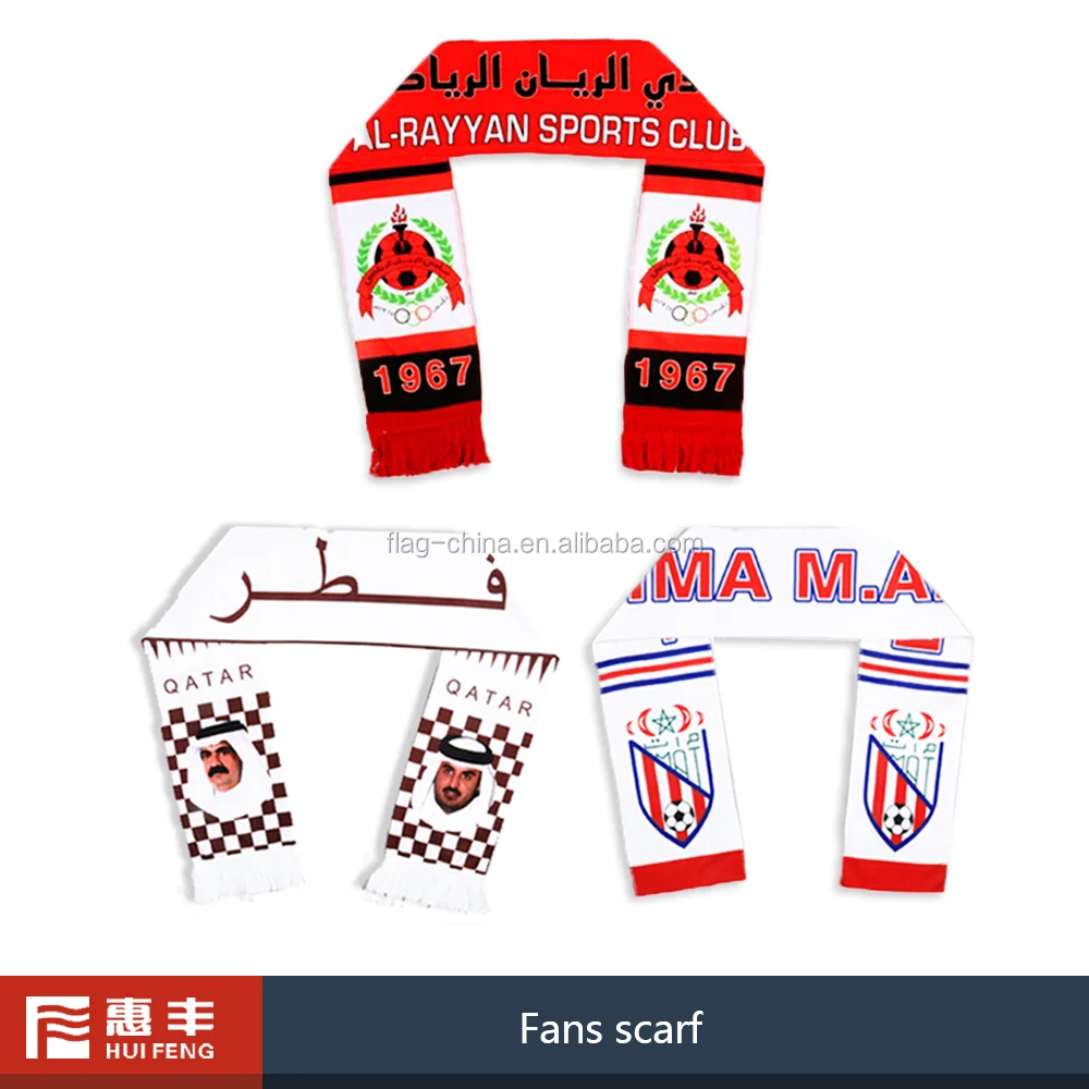 Wholesale promotion soccer scarf with logo