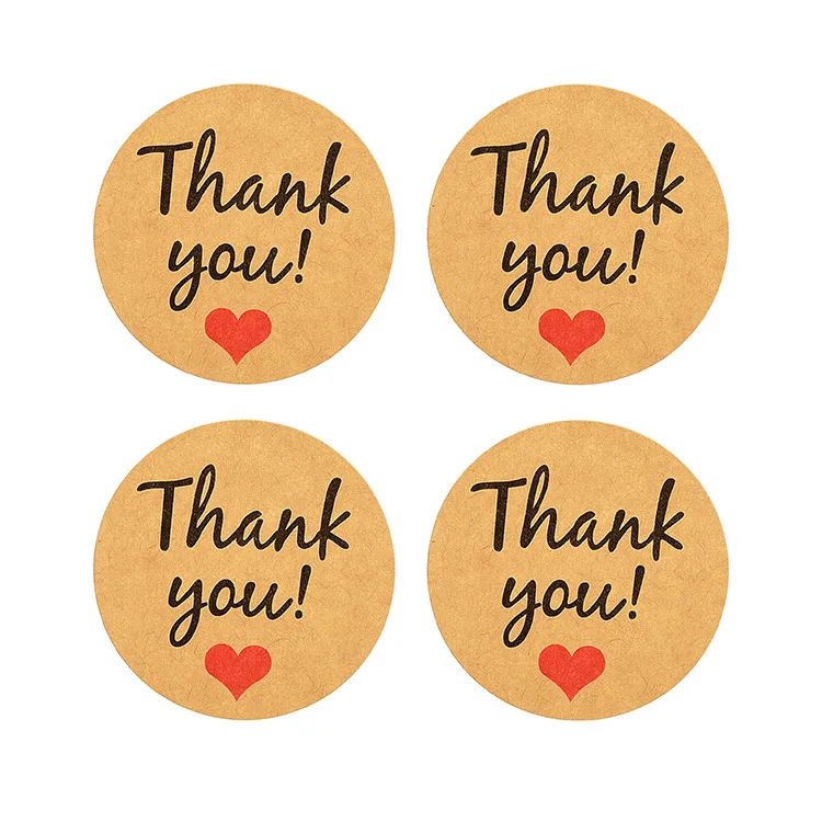 1000 Beautiful Modern Personalized Thank you adhesive seal Sticker label for cake box