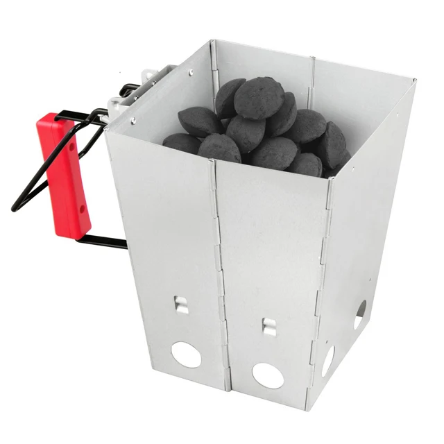 Foldable Charcoal Chimney Fire Starter for Camping Grill BBQ Starter