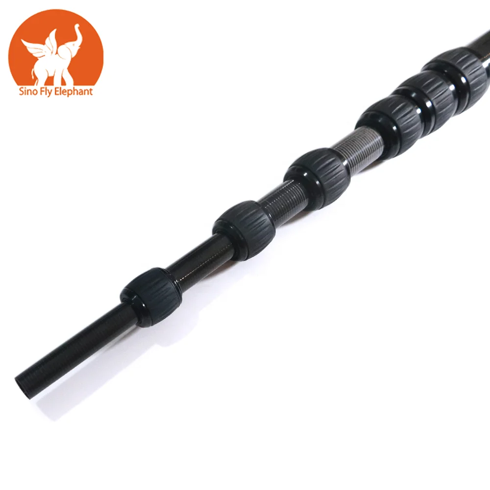 Телескопическая трубка из углеродного волокна с зажимами