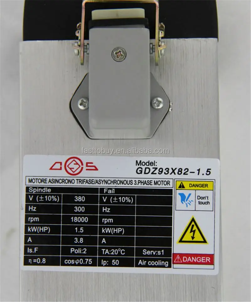 
GDZ93x82-1.5(380V) Toauto 1.5kw air cooled spindle motor 