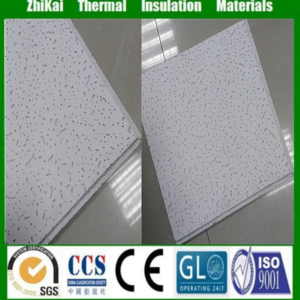 
595*595 ceiling tiles price/ Sound absorbing Roof materials Mineral ceiling panel 